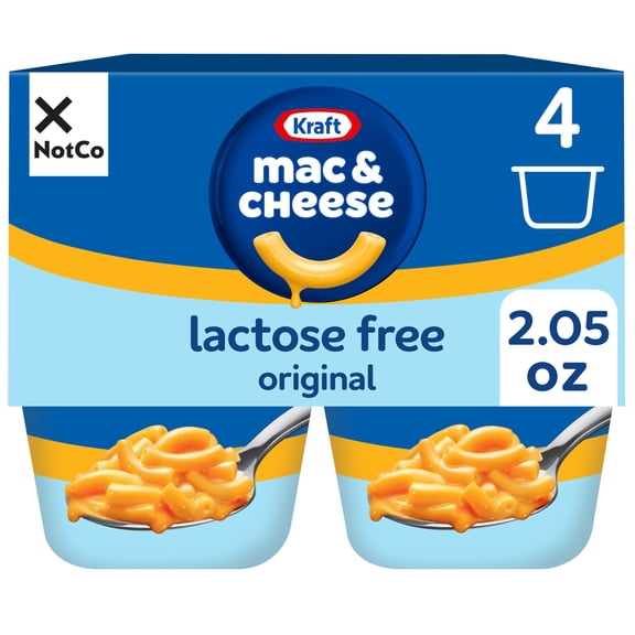 Kraft NotCo Original Flavor Plant Based Mac & Cheese, 4 Count Pack, 2.05 oz Cups