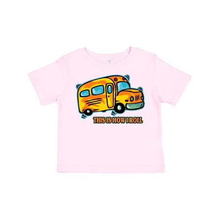 Inktastic How I Roll School Bus Boys or Girls Toddler T-Shirt