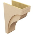 thumbnail image 5 of 10"W x 20"D x 30"H Classic Helena Rough Cedar Woodgrain TimberThane Corbel, Primed Tan, 5 of 6