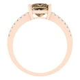 thumbnail image 4 of Clara Pucci 14K Rose Gold 1.62ct Champagne Solitaire with Accents Ring, 4 of 8