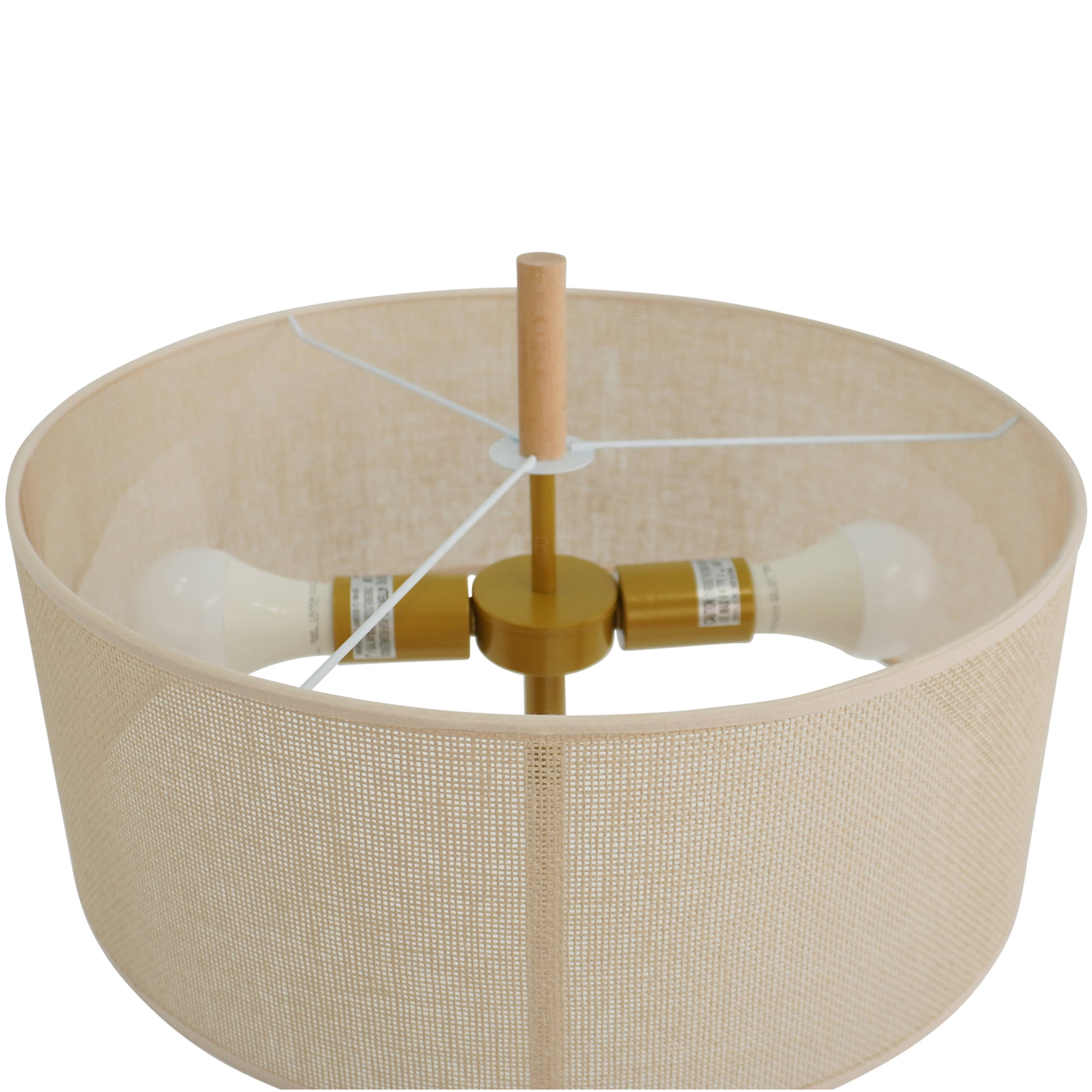 JERFIT Modern Oak Wood Floor Lamp with Upward Shade for Ambient Living Room and Bedroom Lighting