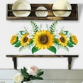 3D Sunflower Wall Stickers Flowers DIY Art Removable Peel Stick Wall