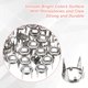 thumbnail image 2 of Uxcell 80Pcs Rhinestone Studs 0.24"x0.31" Cobre para Manualidades Plata Blanca, 2 of 7