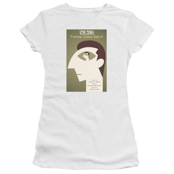 Star Trek Tng Season 7 Episode 16 Junior Women's Sheer T-Shirt White