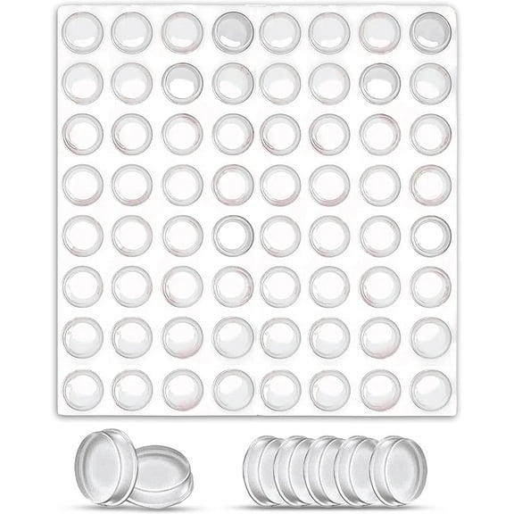 Cabinet Door Bumpers 128 pcs for Sound Dampening and Surface Protection | Cabinet Bumpers Clear, self-Adhesive, Soft Close, 3M Sticky Rubber Pads-Kitchen Cabinet, Cupboard and Drawer Bumpers