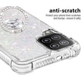 thumbnail image 4 of Samsung Galaxy A22 4G Case (Not 5G),Creativity Clear Quicksand Glitter Flowing Liquid Floating Soft TPU Case w/Stand Bling Diamond Sparkle Phone Cover for Samsung Galaxy A22 4G  Colorful, 4 of 14