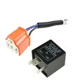 thumbnail image 2 of Xotic Tech 1 Pce Relais Clignotant LED 3 Broches avec Adaptateur de Faisceau de Conversion pour Ampoules de Feu de Signalisation LED Compatible avec Prises CF13 et CF14, 2 of 10
