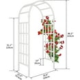 thumbnail image 6 of VINGLI Garden Arbor 86.22" White PVC Arch Trellis, Weather-Resistant for Climbing Plants, 6 of 6