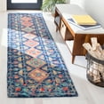 thumbnail image 2 of SAFAVIEH Aspen Christabella Geometric Wool Area Rug, Navy/Orange, 2'3" x 5', 2 of 5