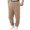 Khaki, variant on Men's Casual Pants Men’ s Small Quilted Warm Casual Pants Lined Sweatpants Wide Straight Leg Bottom Sweatpants Joggers Workout High Waisted Yoga With Pockets Beige 3XL