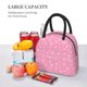 thumbnail image 5 of Fotbe Snowflake pink backgrounds Bolsa de Almuerzo con Estampado, Lonchera Aislada, Contenedor de Comida Reutilizable Tipo Cooler a Prueba de Fugas, 5 of 6