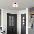 thumbnail image 6 of Livex Lighting Monroe 7.75" 2-Light Metal/Fabric Ceiling Mount in English Bronze, 6 of 16