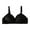 Black, variant on Sevevn Women's Daily Adjustable Underwear Gathered Thin Bra Without Steel Ring Hot Pink 38 Gift for Girls