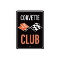 thumbnail image 2 of Corvette Club Novelty Sign, Metal Wall Decor - 10x14 inches, 2 of 4