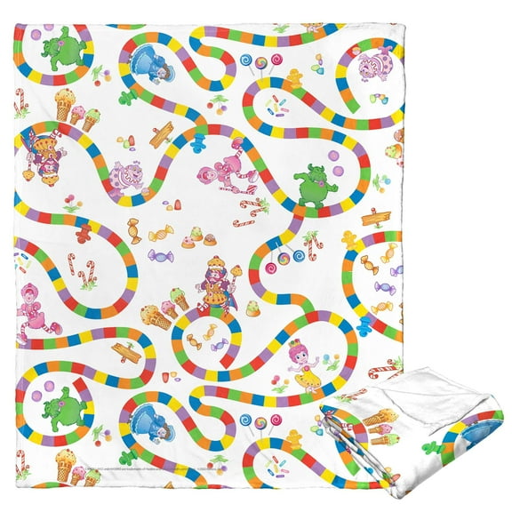 Hasbro Candyland Walk Through Candyland Kids Silk Touch Throw Blanket