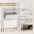 thumbnail image 4 of Boyel Living Shoe Cabinet w/ 2 Flip Drawers, Modern 24 Pair Entryway Shoe Rack Organizer, Freestanding Shoe Storage Cabinet for Entryway, White, 4 of 6