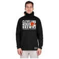 thumbnail image 4 of Men's New Era Black Cleveland Browns Functional Fandom Balaclava Helmet Stripe Tri-Blend Hoodie, 4 of 5