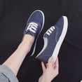 thumbnail image 4 of 2024 New Loafers Flat Shoe Sneakers for Women Shoes Breathable Women's Casual Female Comfor Sneakers Lace Up Solid Color, 4 of 5