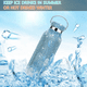 thumbnail image 5 of Botella de agua de acero inoxidable con diamantes, portátil, con purpurina y diamantes de imitación, con forma de cruz, termo brillante de 600 ml, 5 of 8