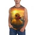 thumbnail image 1 of Balery Cartoon Swimming Yellow Duck Camisetas sin mangas para hombre, absorbe la humedad y protege contra el mal olor.-Large, 1 of 7