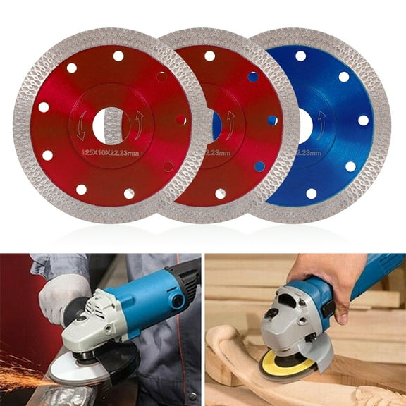 Duety 115mm Concrete Cutting Discs Turbo Ultra Thin Saw Blade for Concrete，Tiles， Stone， Brick， Granite(115mm， Blue)