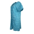 thumbnail image 2 of Sindrella Women's Cotton Blend Snap Front Duster Robe With Pocket - Blue Retro Flowers - Small, 2 of 4