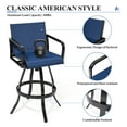 thumbnail image 3 of Crestlive Products Navy Blue Outdoor Aluminum All-Weather Swivel Patio Bar Stools (Set of 2), 3 of 5