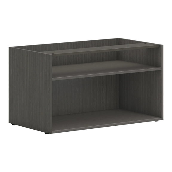 HON Mod 21" Low Storage Credenza with 2 Shelves Slate Teak LCL3620SLS1