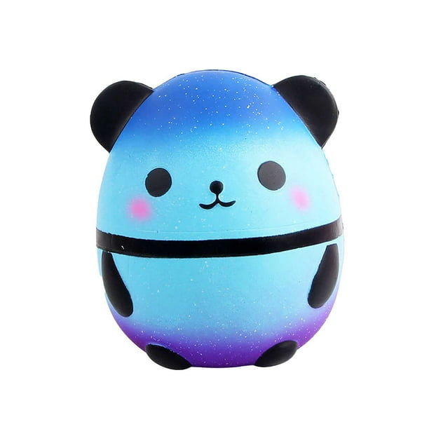 Panda de peluche con forma de huevo, juguete antiestrés adorable con figura decorativa de dibujos animados para el estrés y