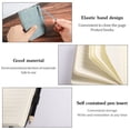 thumbnail image 3 of 2 Pack Mini Notebooks, 3.15 ×4.33 Inch Pocket Notebook Small Leather Notebooks, Hardcover Pocket Journal Tiny Notebook for Men, 100 Sheets Thick Lined Paper per Notepad (Black, Light Blue), 3 of 7