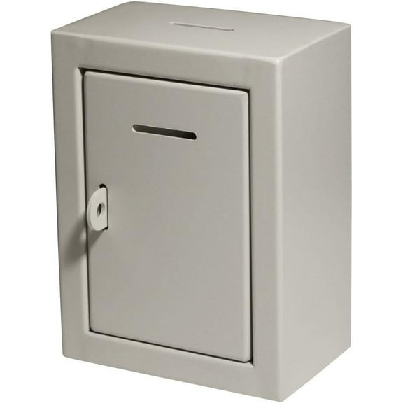 My Charity Boxes MCB Classic Metal Box - Donation Box - Comment Box - Secure Collection Box - Ballot Box - Ticket Box - Easy Wall Mounting,( Lock with Padlock Not Included)