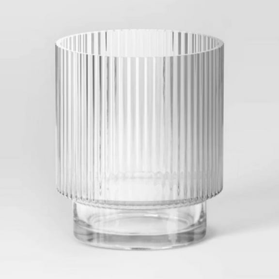 8.4oz Glass Ribbed Cassin Short Tumbler