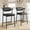 Black, variant on Roromall Bar Stools Set of 2, Upholstered Counter Height Bar Stools with Armrest, Wider Thickened Cushion, 2 Piece Bar Chairs with Backrest for Bar, Dining Room, Kitchen