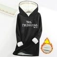 thumbnail image 2 of CFLVAEK Yes I'm Still Cold Sweatshirt Women's Sherpa Lined Sweatshirts and Hoodies Plus Size Warm Winter Long Sleeve Pullover Tops Black XL, 2 of 4