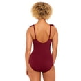 thumbnail image 2 of Time and Tru Women's and Plus Solid Ruffle Strap One Piece Swimsuit, Sizes S-3X, 2 of 11