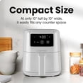 thumbnail image 3 of 2 Qt Mini Air Fryer – Digital Space-Saving Compact Air Fryer with Nonstick and Dishwasher Safe Basket, Quick & Easy Meals in Minutes, Features Digital Timer and Shake Reminder – White, 3 of 5