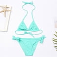thumbnail image 5 of OSOLU Children Girls Swimsuit Sets Bikini Swimwear Layered Ruffle Trim and Matching Bottom Beach Pool Party Athletic Bathing Suit, 5 of 5