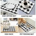 thumbnail image 5 of Buffalo Plaid Black Dish Drying Mat Heat Resistant Drying Mat for Kitchen Counter Collapsable Kitchen Drying Mat for Shop Counter (19.5x12in,Set Of 2), 5 of 7