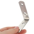 thumbnail image 2 of 12 Pcs Stainless Steel Corner Code Small Stand Metal Bracket Corner Brace Brackets for Braces, 2 of 6