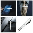 thumbnail image 2 of DESIGNICE 2pcs Men Tie Clip Metal Silver Tone Simple Necktie Tie Bar Clasp Clip Clamp Pin Accessories, 2 of 4