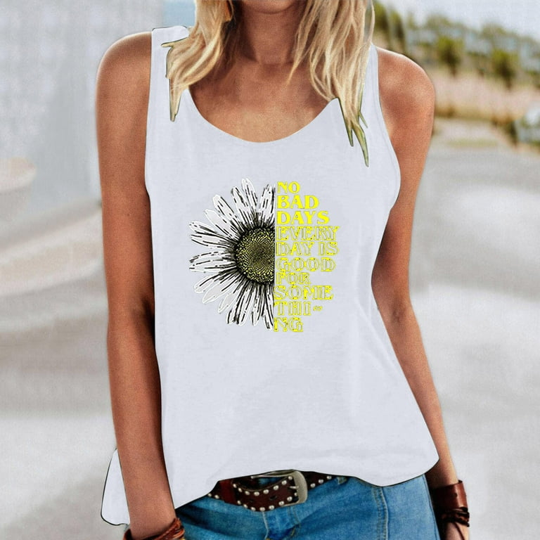 PMUYBHF Square Neck Tank Tops for Women 2024 Thick Strap Cropped Tank Top  with Built in Bra High Neck Women Sleeveless Summer Tops Tank Top Cute  Flower Bouquet Graphic Casual Vacation Shirt