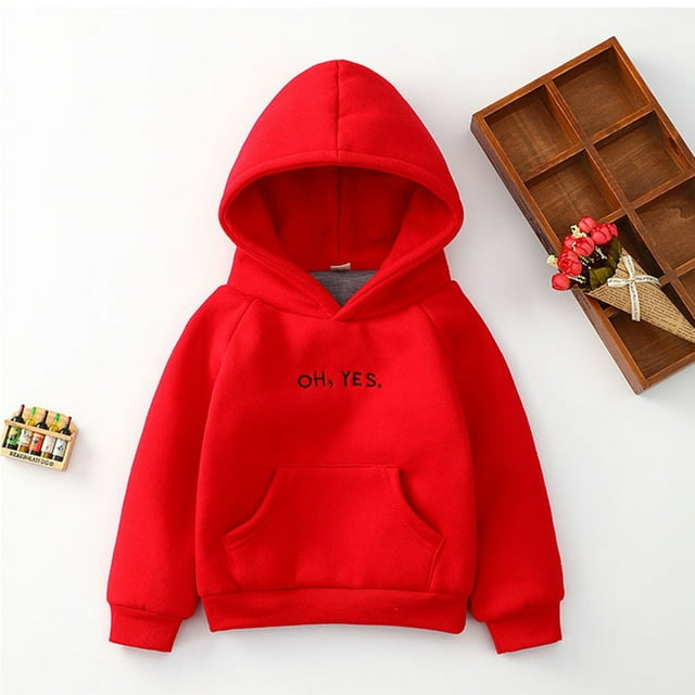 Weiqiqre T-Shirts de Mode pour Filles Tout-Petits Bébé Enfants Garçon Fille à Capuche à Lettres Chandail à Capuchon Chandail Hauts Vêtements