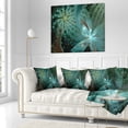 thumbnail image 2 of Designart Symmetrical Fractal Flower in Light Blue - Floral Throw Pillow - 18x18, 2 of 4