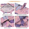 thumbnail image 3 of Wobogo Sparkling Butterfly Travel Laundry Bag Dirty Clothes Organizer Top Handle Strap Design Suitable for Beach Camping Dormitory Bathrooms, 3 of 7