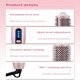 thumbnail image 5 of Crrynuo - Cepillo térmico - Rizador - Diseño anti-quemaduras - Peine para peinar cabello rizado y liso - Rosa - Con 4 ajustes de temperatura y calentamiento rápido, 5 of 7