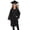 Black, variant on Girls Graduation Gown and Cap Set with Pockets Twill Dress for Spring Summer School Events Elegant Outfit Young Learners