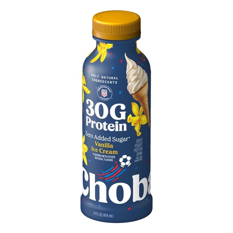 Chobani 30G Protein Low-Fat Greek Yogurt Drink Vanilla Ice Cream