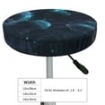 thumbnail image 4 of Balery Ice blue light spot jellyfish Round Bar Stool Seat Covers Velvet Fabric Adjustable Protects from Scratches and Stains for 14-17 Inch Chair-13 inch, 4 of 7