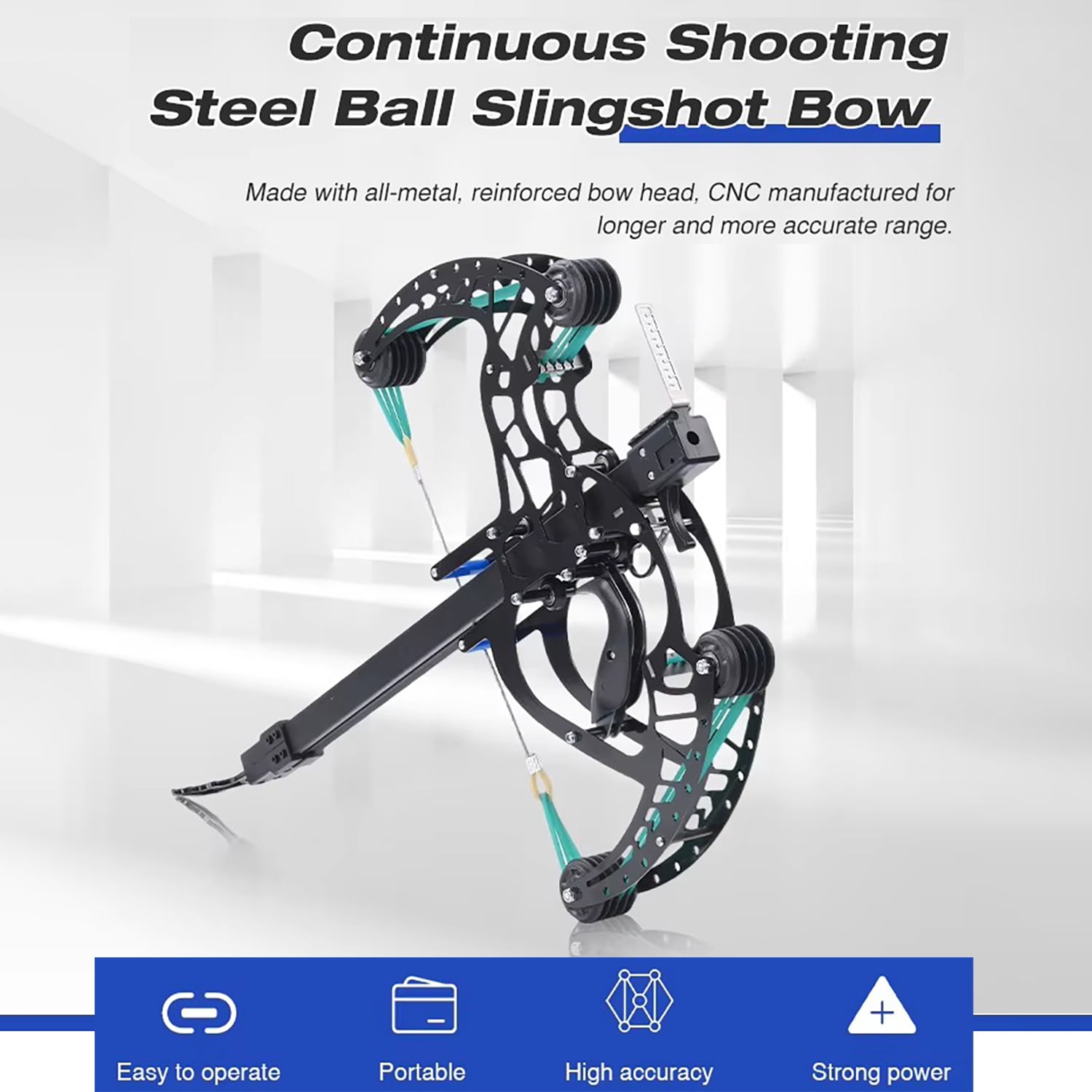 Piaoyu 28 Inch Ball Bearing Bow, Compound Bow Set That Shoots Steel Balls, Right Handed Hunting Bows for Adults,black