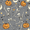 Gray Halloween Dancing, variant on Womens Long Sarong Beach Wrap Semi-Sheer Bikini Skirt Bathing Swimsuit Cover Up, Halloween Dancing